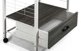 Kitchen Shelf White/Gray on Casters - Lara Furniture