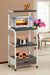 Kitchen Shelf White/Gray on Casters - Lara Furniture
