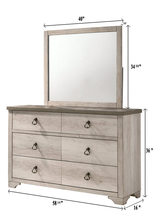 Patterson Driftwood Gray Panel Bedroom Set - Lara Furniture