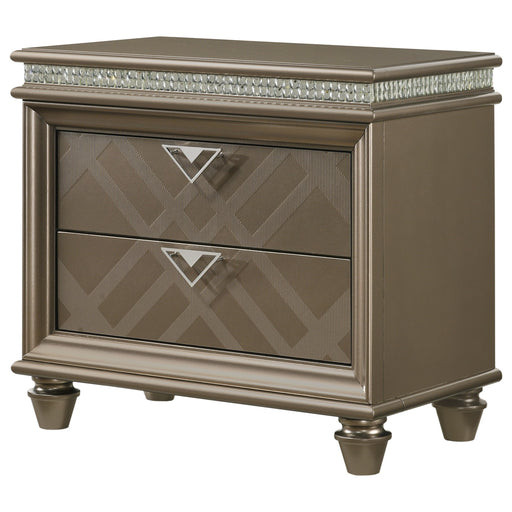 Cristal Gold Nightstand - Lara Furniture