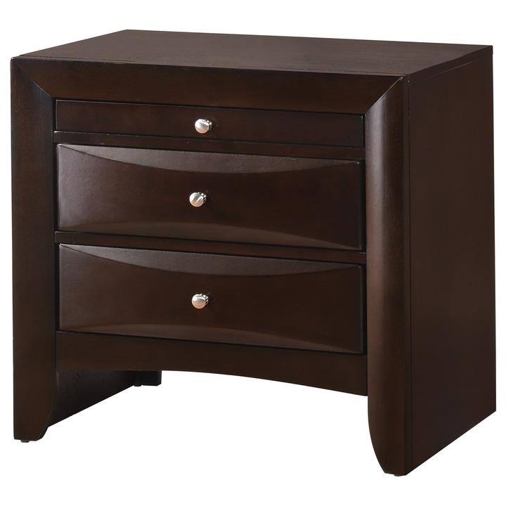 Emily Dark Cherry Nightstand - Lara FurnitureNightstand