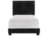 Erin Black Faux Leather Twin Bed - Lara Furniture