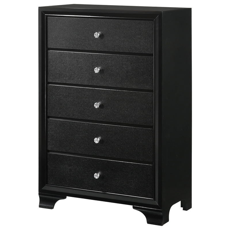 Micah Black Chest - Lara FurnitureChest